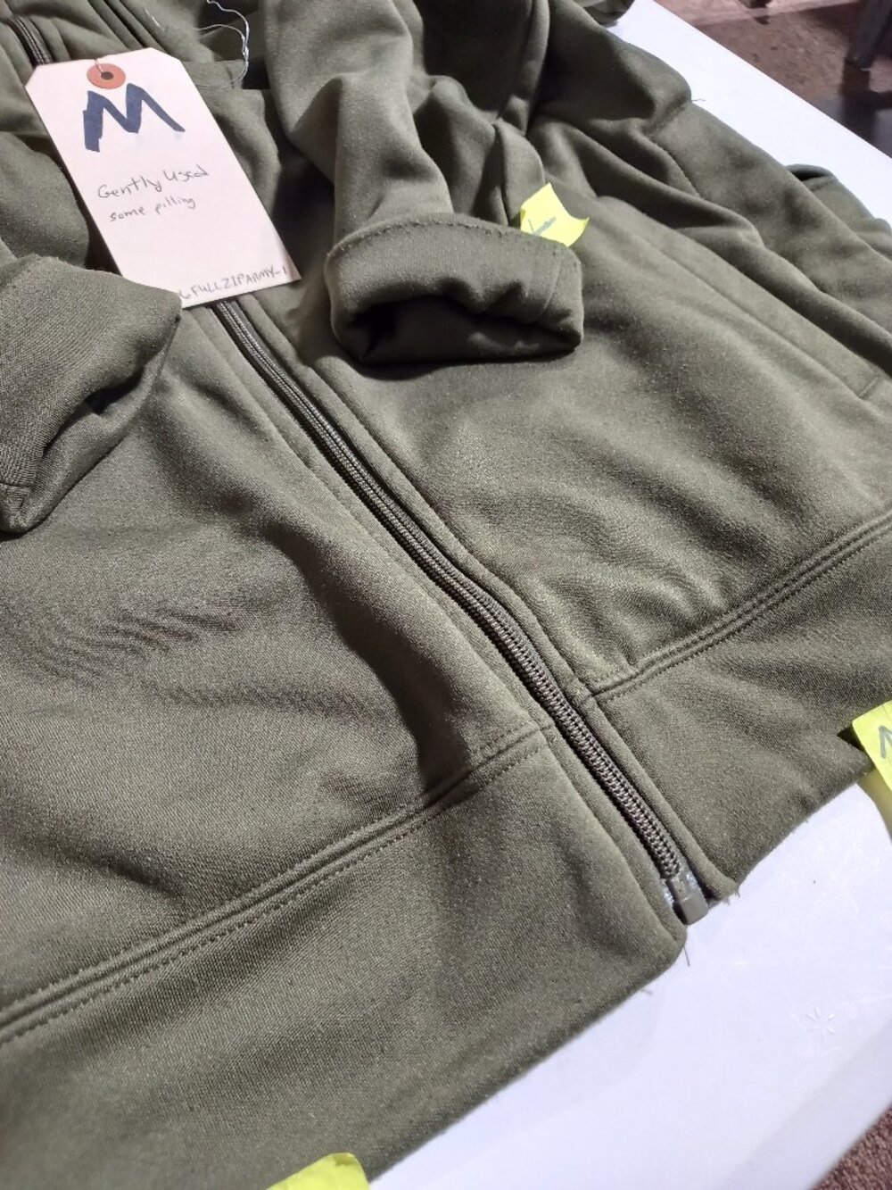 Premium Performance Full Zip Hoodie w/magnetic sides - Olive Green | Medium - Picture 7 of 9